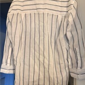 Madewell men’s inspired White and Blue Striped Shirt